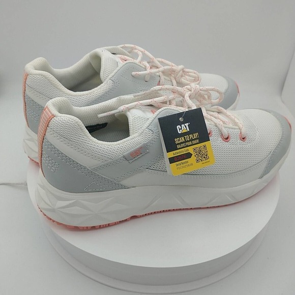 Caterpillar ProRush Speed FX Work Shoe P111023 White Mesh Nubuck‎ Nylon - Picture 9 of 15